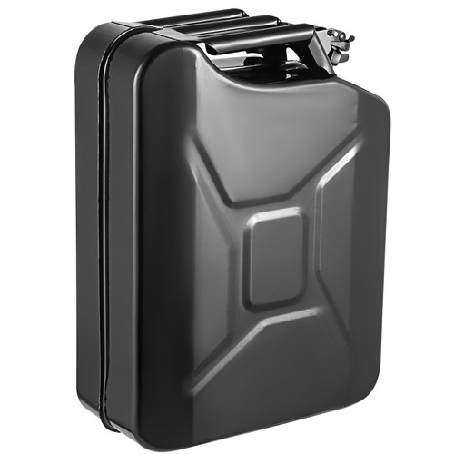 Jerry Fuel Can, 5.3 Gallon / 20 L Portable Jerry Gas Can with Flexible Spout System, Rustproof ? Heat-resistant Steel Fuel Tank for Cars Trucks Equipment, Black