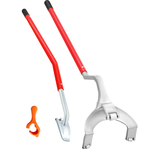 Tire Mount Demount Tool, 22.5 to 24.5 inches, 3PCS Tire Changer Demount Tool Adapted to Aluminum and Steel Rims, with Extra Bead Keeper, Tire Changing Tools for Car Repairing, Red Tire Mount Demount Tool, 22.5 to 24.5 inches, 3PCS Tire Changer Demount Tool Adapted to Aluminum and Steel Rims, with Extra Bead Keeper, Tire Changing Tools for Car Repairing, Red