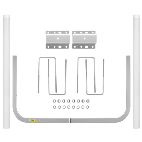 Boat Trailer Guide-on, 60", One Pair Steel Trailer Post Guide ons, with White PVC Tube Covers, Complete Mounting Accessories Included, for Ski Boat, Fishing Boat or Sailboat Trailer Boat Trailer Guide-on, 60", One Pair Steel Trailer Post Guide ons, with White PVC Tube Covers, Complete Mounting Accessories Included, for Ski Boat, Fishing Boat or Sailboat Trailer