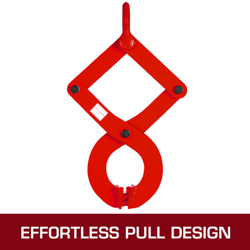 Pallet Puller, 1T Steel Single Scissor Red Clamp with 2205 LBS Load Capacity Grabber, 4.3 Inch Jaw Opening and 0.5 Inch Jaw Height, Hook Pulling Hoisting Tool for Forklift Chain