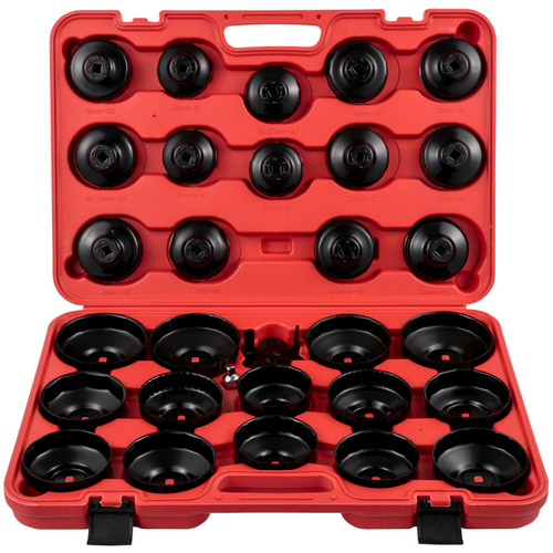 Oil Filter Socket Set, 30 Pcs Oil Filter Wrench Set, Sturdy Steel Oil Filter Socket, 3/8" Oil Filter Socket, Low Profile Oil Filter Socket Set For Easy Access, Oil Filter Wrench Cap Set w/ Case