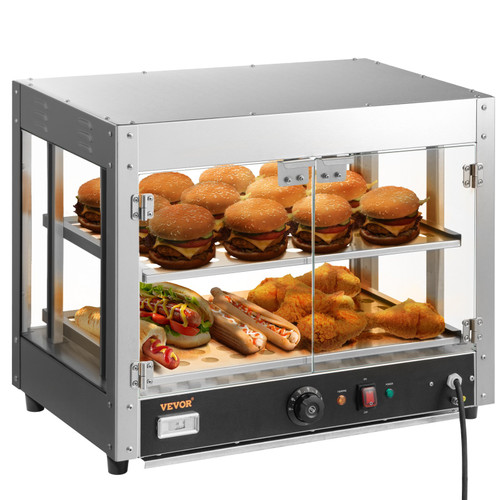 Hot Box Food Warmer, 16x16x24 Concession Warmer with Water Tray