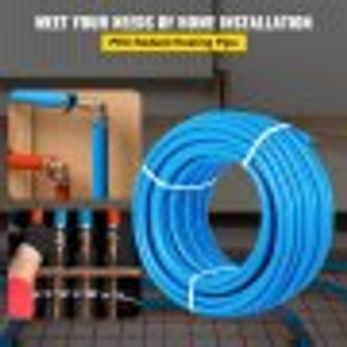 Pex Tubing, 1" Pex Pipe 300ft Flexible Pex Hose Non Oxygen Barrier Pex Tube Coil 80-160psi Pex Water Line Blue Pex Piping for Hot & Cold Water Plumbing Open Loop Radiant Floor Heating System