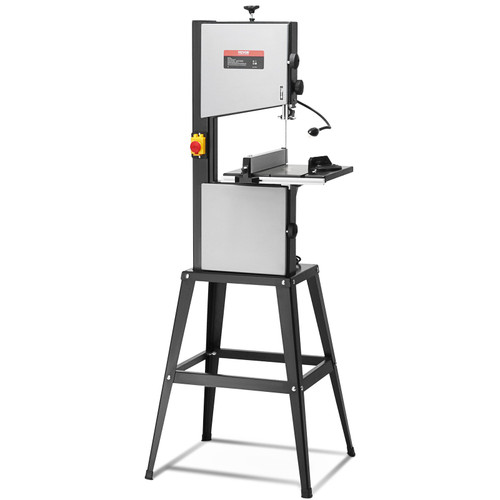 Band Saw with Stand, 10-Inch, 560 & 1100 RPM Two-Speed Benchtop Bandsaw, 370W 1/2HP Motor with Metal Stand Optimized Work Light Workbench Fence and Miter Gauge, for Woodworking Aluminum Plastic
