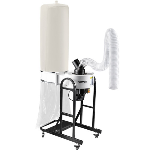 1.5 HP Dust Collector, 647 CFM Portable Vortex Dust Collector, Woodworking Dust Collector with 13.2-Gallon Collection Bag and Mobile Base, 220V Dust Collection System 25-Micron Canister Kit