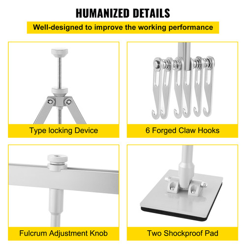 Dent Pull Lever Bar Kit Fit for Both Aluminum and Steel Dent Pulling (750MM)