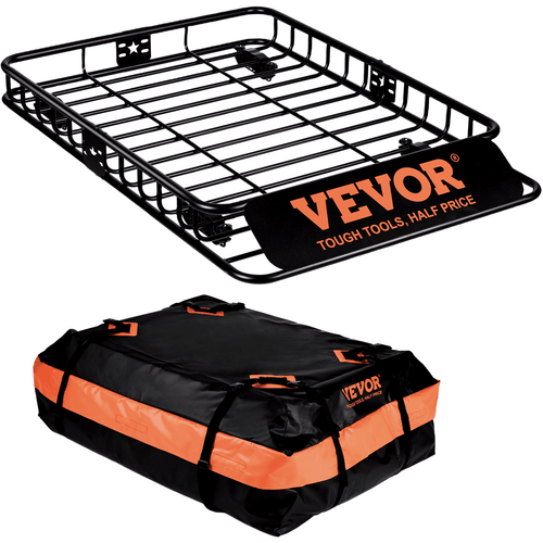 Roof Rack Cargo Basket 200 LBS 51"x36"x5" for SUV Truck with Luggage Bag