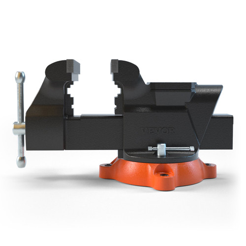 6" Bench Vise w/ Anvil 360Â°Swivel Locking Base Heavy Duty Ductile Iron