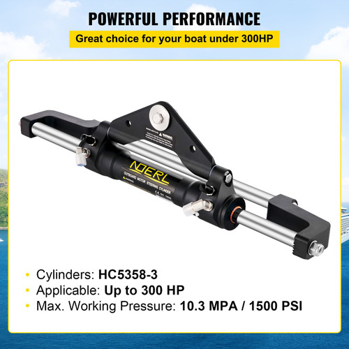 Hydraulic Steering Cylinder 300HP, Hydraulic Steering, Front Mount