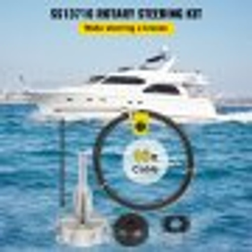 Outboard Steering Kit 16' Boat Steering Cables 16 Feet Boat Steering System 3/4'' Shaft for Boats (100-90324)