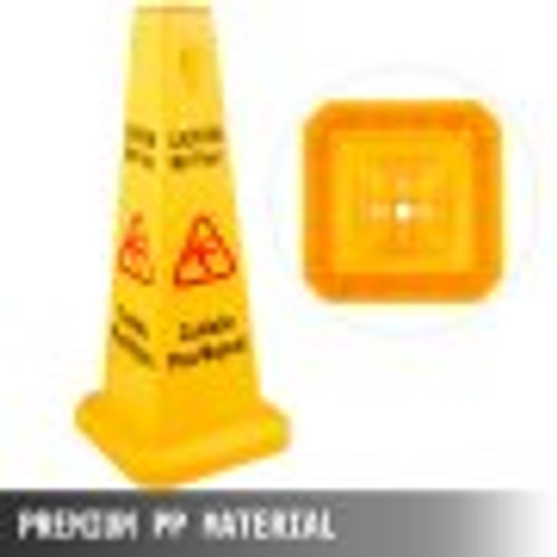 3 Pack Floor Safety Cone Yellow Caution Wet Floor Signs 4 Sided Floor Wet Sign Public Safety Wet Floor Cones Bilingual Wet Sign Floor for Indoors and Outdoors