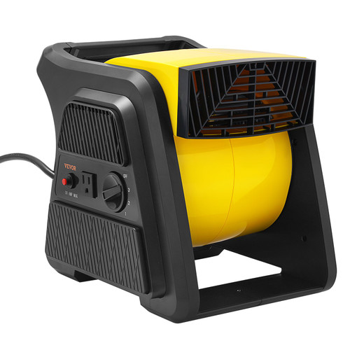 Pivoting Utility Fan, 600 CFM High Velocity Floor Blower for Drying, Cooling, Ventilating, Exhausting, 300Â° Blowing Angle Air Mover, Portable Carpet Dryer Fan for Home, Work Shop