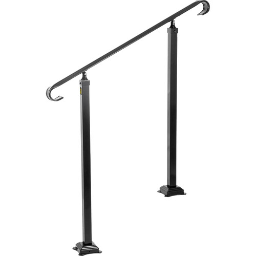 VEVOR Handrails for Outdoor Steps, Fit 1-3 Steps Wrought Iron Handrail, Outdoor Stair Railing, Adjustable Front Porch Hand Rail, Black Transitional Hand railings for Concrete Steps or Wooden Stairs VEVOR Handrails for Outdoor Steps, Fit 1-3 Steps Wrought Iron Handrail, Outdoor Stair Railing, Adjustable Front Porch Hand Rail, Black Transitional Hand railings for Concrete Steps or Wooden Stairs
