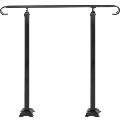 VEVOR Handrails for Outdoor Steps, Fit 1-3 Steps Wrought Iron Handrail, Outdoor Stair Railing, Adjustable Front Porch Hand Rail, Black Transitional Hand railings for Concrete Steps or Wooden Stairs VEVOR Handrails for Outdoor Steps, Fit 1-3 Steps Wrought Iron Handrail, Outdoor Stair Railing, Adjustable Front Porch Hand Rail, Black Transitional Hand railings for Concrete Steps or Wooden Stairs