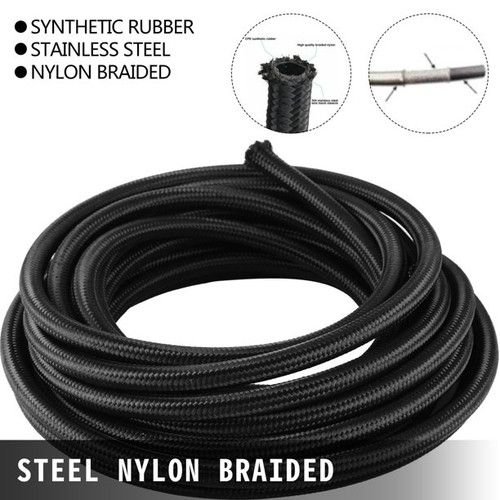 Nylon Braided Oil Fuel Hose,3 Meter Fuel Line AN Fuel Line Kit A Fitting  Adapter Solid Performance 