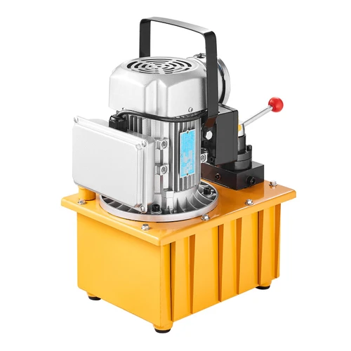 Electric Hydraulic Pump, 10000 PSI 750W 110V, 488 in3/8L Capacity, Double Acting Manual Valve, Electric Driven Hydraulic Pump Power Pack Unit with Lever Switch for Punching/Bending/Jack Machines