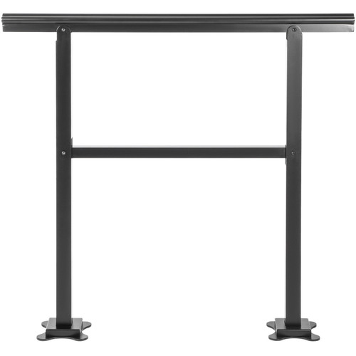 Outdoor Handrail 165LBS Load Handrail Outdoor Stairs Aluminum Stair Handrail 36 x 35" Outdoor Stair Railing Transitional Range from 0 to 30Â° Staircase Handrail Fits 2-3 Steps with Screw Kit