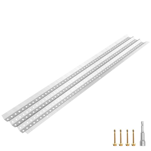 Gutter Guards, 5" x 3' Each Gutter Covers System, 18 Packs 54 FT Leaf Gutter Guards, Mill Finish Aluminum Guards for Gutter, DIY Length Cut Gutter Covers for Roofs of Wood, Mental, Shingle (100-70435)