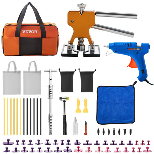 Dent Removal Tool, 69 Pcs Paintless Dent Repair Tools, Golden Lifter Car Dent Repair Kit, Glue Puller Tabs Dent Puller Kit for Auto Dent Removal, Minor Dents, Door Dings and Hail Damage Dent Removal Tool, 69 Pcs Paintless Dent Repair Tools, Golden Lifter Car Dent Repair Kit, Glue Puller Tabs Dent Puller Kit for Auto Dent Removal, Minor Dents, Door Dings and Hail Damage