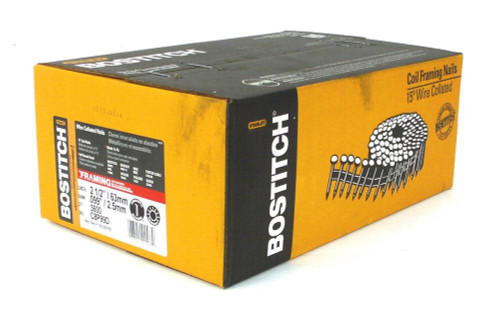 BOSTITCH 2 1/2 In. x .099 Smooth Shank15 Coil Framing Nail