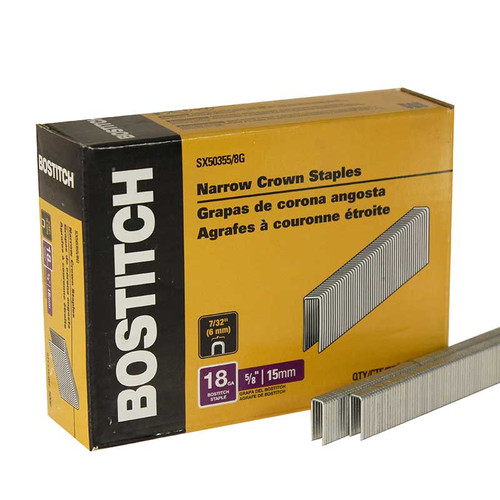 BOSTITCH 7/32" CROWN X 5/8" LEG 18 GAUGE SX SERIES STAPLE