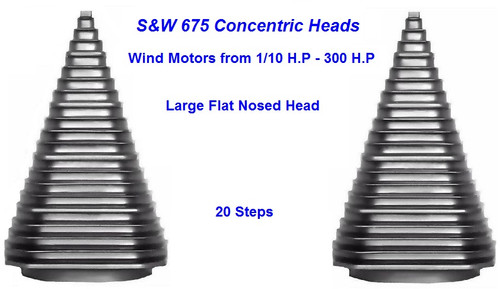 S&W Concentric Heads 20 Steps width 3/4"(19.05mm) - 10"(254mm), Slot width 3/4"(19.05mm) - 1 1/4"(31.75mm), Rib height 3/4"(19.05mm)