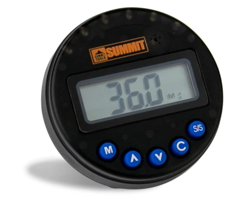 1-360° Digital Angle Gauge (2° Accuracy), 50 Memory Slots, Sequential LED and Buzzer Notification, LCD Display, Peak and Track Modes, Accuracy Calibrated, Blue
