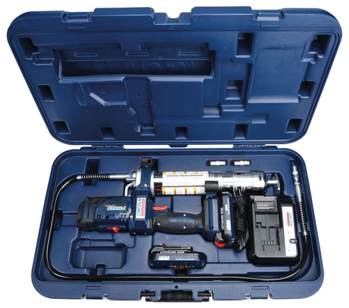 Professional Dual Battery ï»¿2-Speed 20V Li-Ion Grease Gun with AC Charger & (2) Batteries