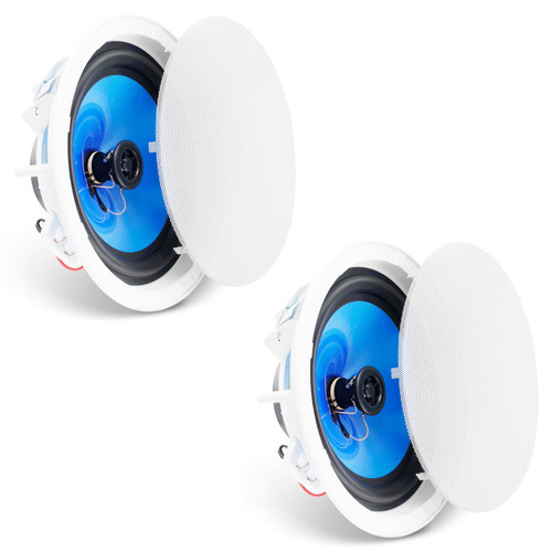 2 PCs 8 Inch in Ceiling Speakers, 50-Watts, Flush Mount Ceiling & in-Wall Speakers System with 8Î©Impedance 89dB Sensitivity, for Home Kitchen Living Room Bedroom or Covered Outdoor Porches