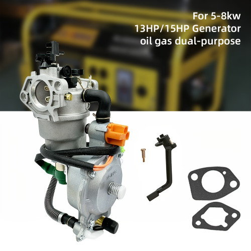 Dual Fuel Carburetor Conversion Kit for 188/190F GX390 Engine, 13hp 5-8KW Gasoline Generator - Carburetor Kit with Gasket