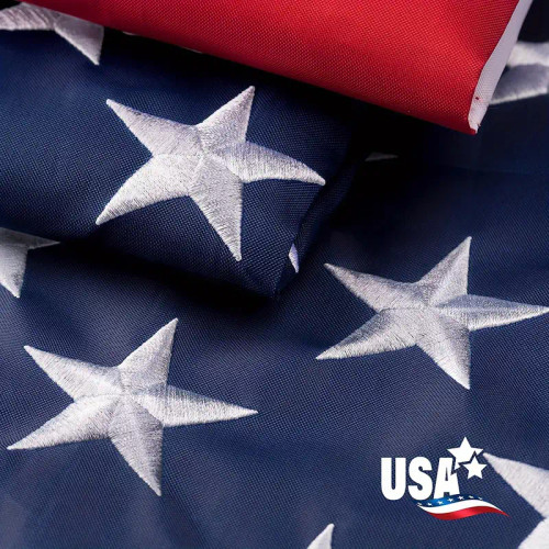 1pc Tear Proof 4X6 Ft American Flag, Build To Long Lasting, Fade Resistant Spun Polyester, High Wind US Outdoor Flags Embroidered Stars, Sewn Stripes, Brass Grommet