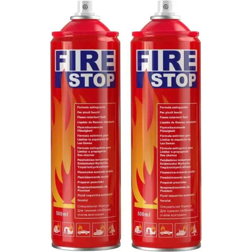 2 pcs Portable Water - based Fire Extinguishers with 8 - in - 1 Functions and Mounting Brackets. These fire extinguishers are suitable for automotive accessories, home decoration, kitchen use, outdoor camping, party decoration