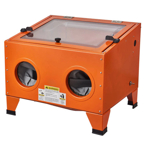 25 Gallon Portable Benchtop Sandblasting Cabinet, 40–120 PSI, Heavy‑Duty Steel, Blasting Gun & 4 Ceramic Nozzles