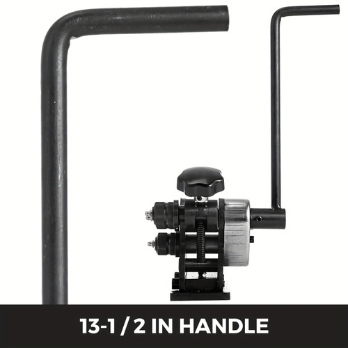 Manual Plate Steel Ring Bender - 13-1/2Â  Hand Crank Bender for 3 + Circular Rings, Heavy-Duty Portable Industrial Tool with Ergonomic Handle, No Assembly Required, Metalworking Equipment | Sturdy Base Design | Robust Machinery, Metal Bending Tool