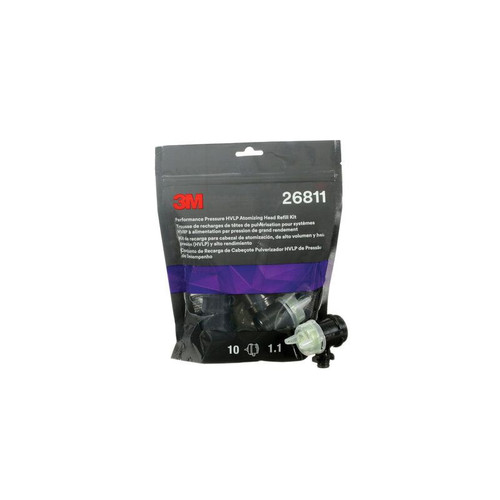 3Mâ„¢ 26811 Atomizing Head Refill Kit, 1.1 mm, Yellow, For 3Mâ„¢ Performance Pressure HVLP Spray Gun