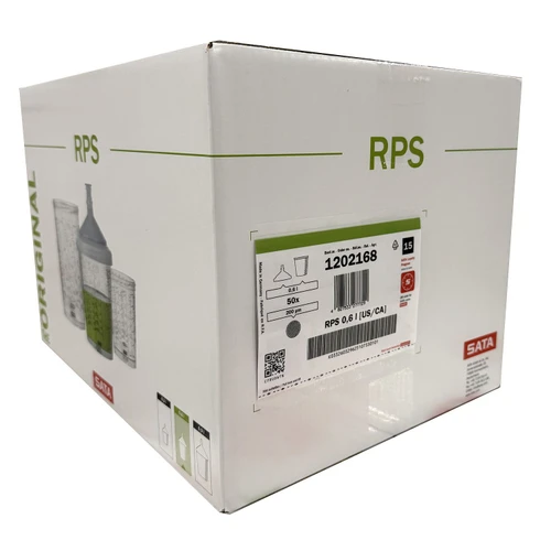 SATA(R) RPS Cup, 0.6L, Std Lid, 200m Plug-In Sieve, 50 Pk