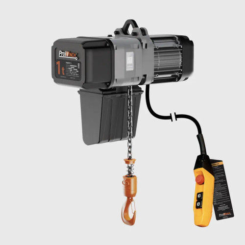 Prowinch 1 ton Electric Chain Hoist 1 Speed 208~240V / 440~480V 3Ã¸ 60HZ 20ft G100 Nickel Duty H4/M5 1200-PWRXF1-H4-1S-2.4