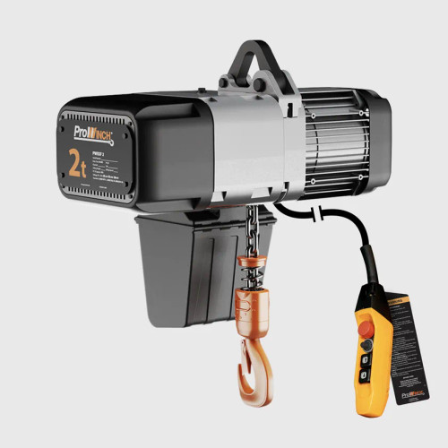 Prowinch 2 ton Electric Chain Hoist Variable Speed 220V 1Ã¸ 50~60HZ 20ft G100 Nickel Duty H4/M5 1200-PWRXF2-H4-VS-220