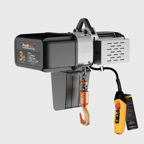 Prowinch 3 ton Electric Chain Hoist Variable Speed 110V 1Ã¸ 60HZ 30ft G100 Nickel Duty H4/M5 1200-PWRXF3-H4-VS-110