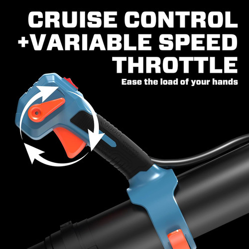 49 cc Gas Leaf Blower, 4-Cycle Backpack Leaf Blower,Up to 600 CFM and 200 MPH, Variable Speed & Cruise Control, 18N Powerful Blowing Force