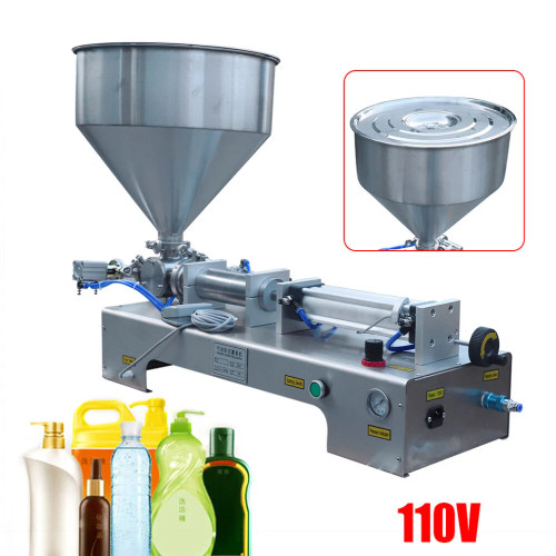 110V Liquid Paste Filling Machine 50-500ml Pneumatic Quantitative Bottles Filler
