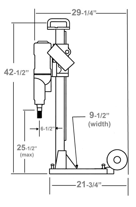 M-5 Heavy Duty Quick Disconnect Core Rig - 23 amp  110V | 300/640/960 RPM | Complete rig with add-on vacuum base and vacuum pump
