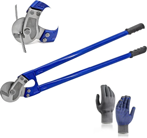 36" Heavy Duty Wire Rope Cutter,Steel Wire Cutters w/Ergonomic Handle Design, Hardened Cable Cutter Cuts Up to 5/8" for Wire rope, Stainless Steel Wire, Copper and Aluminium