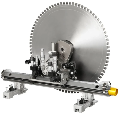 WZ Hydraulic Wall Saw Head - Aluminum Track Feet - 86" Aluminum Track - 43" Aluminum Track - 40" Blade Guard & Tool Kit  Blade Capacity 63"