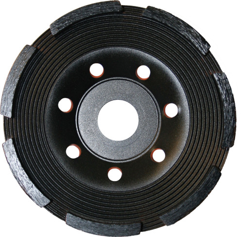 Heavy Duty Orange Low Profile Cup Grinders - 5" x 5/8-11 - 7 Segments