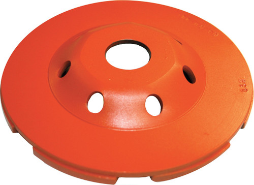 Heavy Duty Orange Low Profile Cup Grinders - 5" x 7/8" - 7 Segments