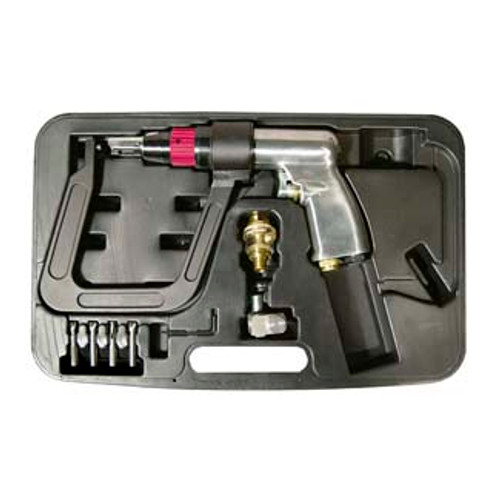 Air Spot Drill -500 rpm with 5.5" Deep Clamp Kit and 4 Drill Bits, AST1757