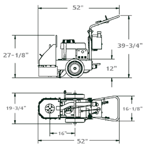CPG100 SINGLE HEAD FLOOR GRINDER - Baldor® Engine - 10”/12”	Head Capacity | Electric 7.5 HP-3PH, 230V