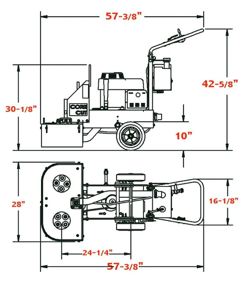 CPG200 DUAL HEAD FLOOR GRINDER - Honda(R) GXV390 Engine - (2)10"/(2)12" Head Capacity | Gas 10.2 HP