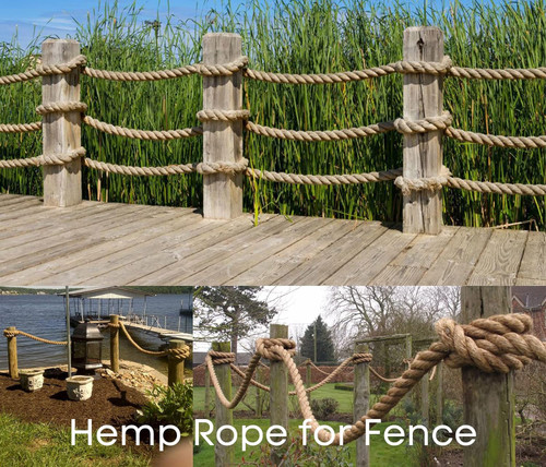 Hemp Rope Thick Natural 1-1/2 in X 100 Ft Twisted Manila Rope for Tug of War Adult, Outdoor Porch Swing Bed, Railing,Landscaping,Natical Rope